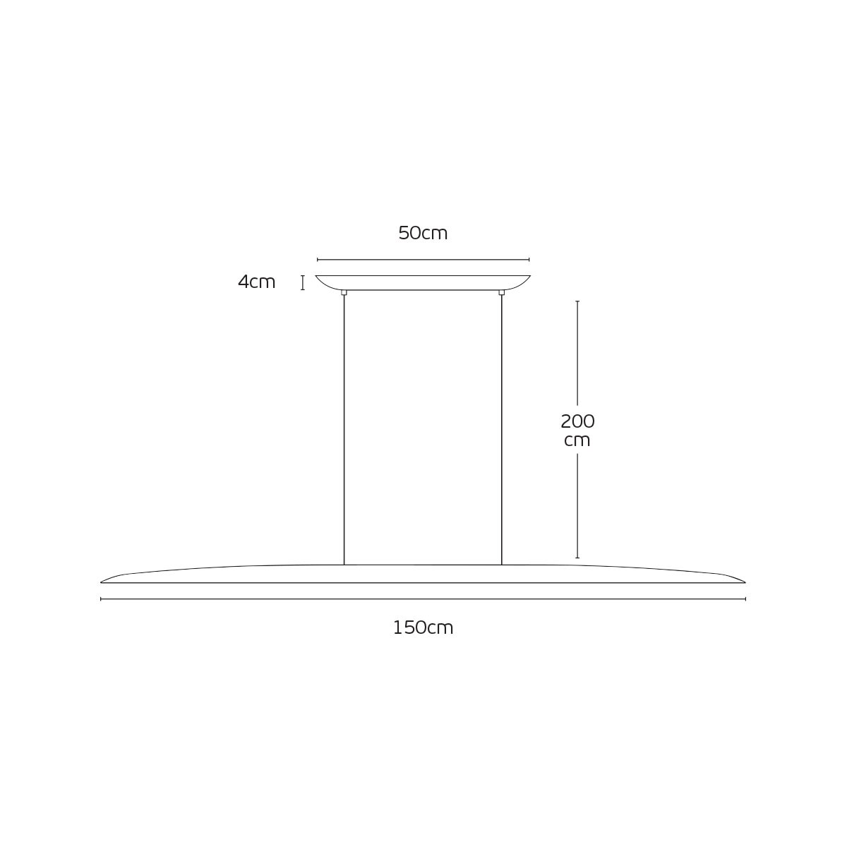Φωτιστικό LED κρεμαστό Φυσικό ξύλο. 3000K. 25W. 3200lm. 150cm. CRI>80. IP20 VK/04582/PE/NW/W/150 - second view